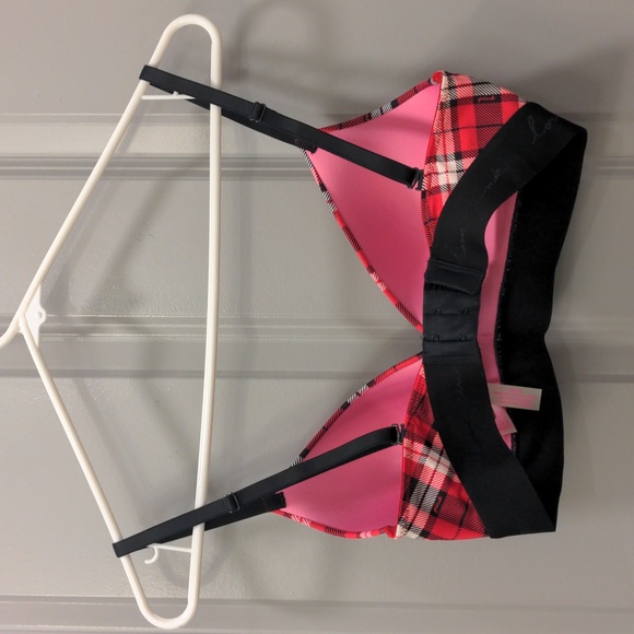 NWT VS Pink Wear Everywhere Wireless Lightly-Lined Plaid Bra - Picture 9 of 9